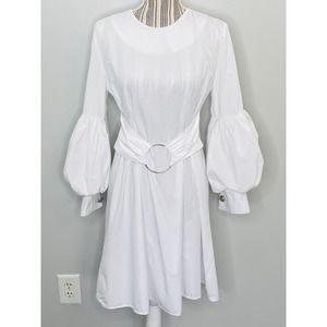 Koshka Mashka White Statement Dress Women Size Medium Date Event Club Going Out